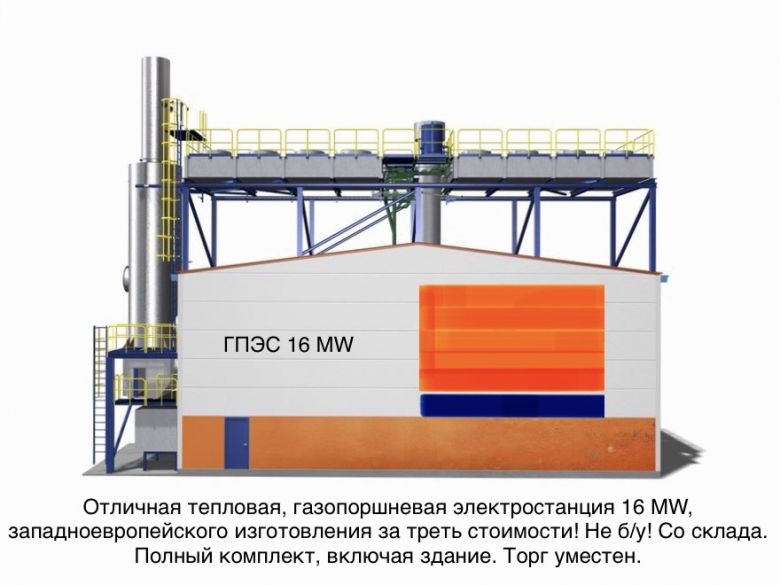 Высококачественная, стационарная газопоршневая электростанция западноевропейского производства по доступной цене!